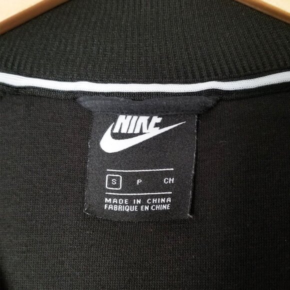 NIKE Sportswear Striped Front Zip Black Tracksuit Hoodie Women's Size S Jacket - Picture 8 of 16